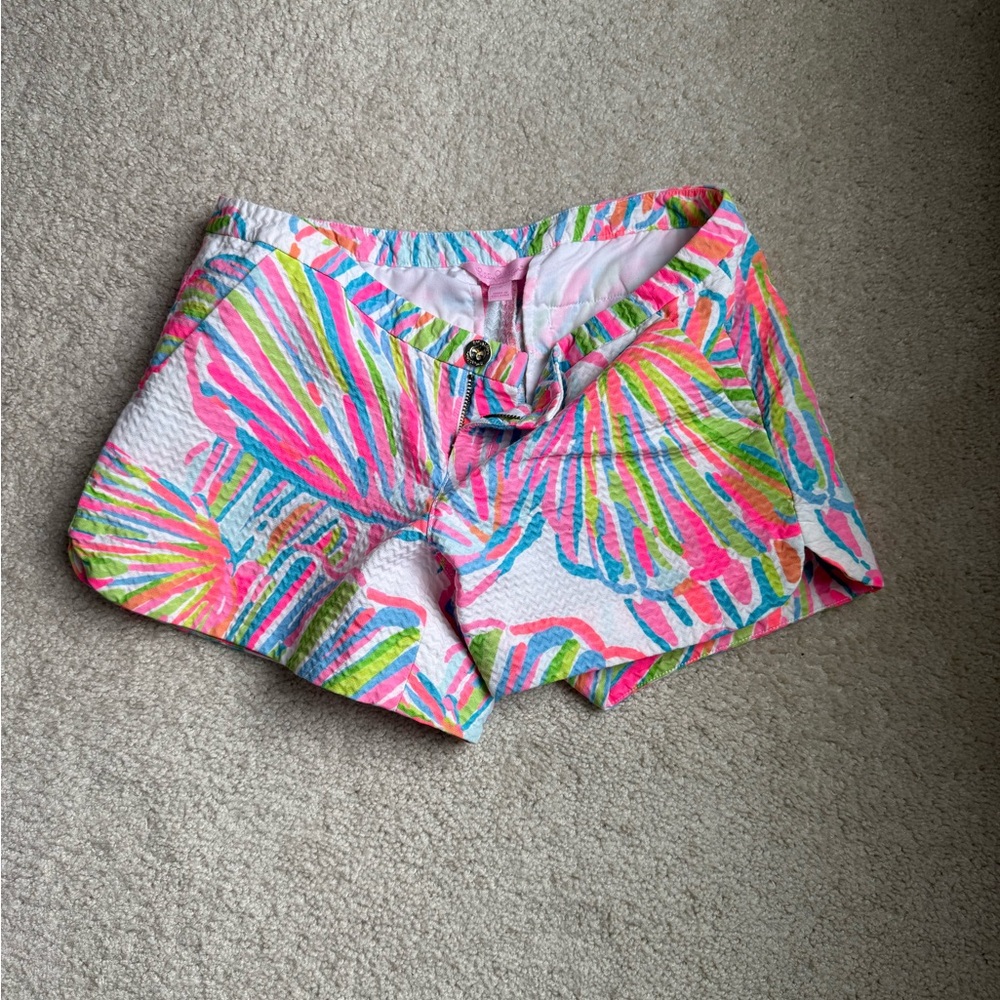 Lilly Pulitzer Pink and Green High Waist Shorts